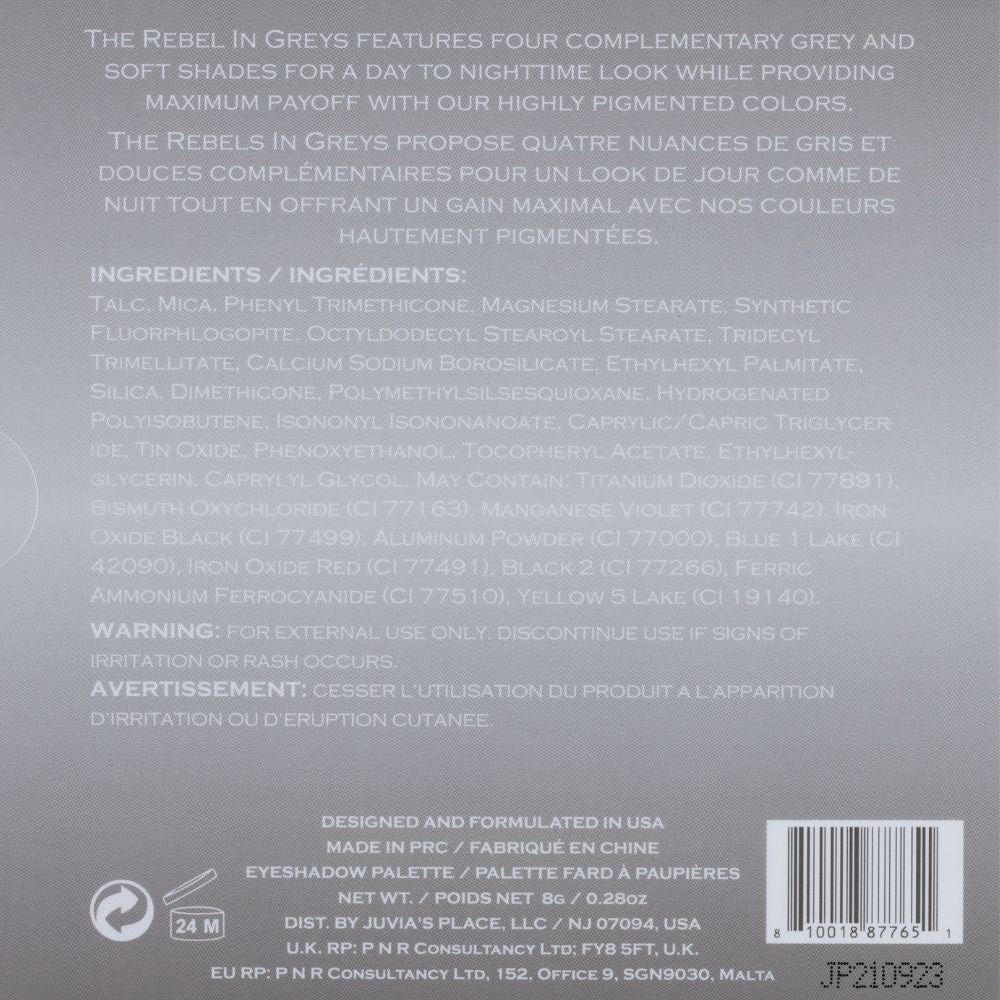 The Rebel Greys Palette